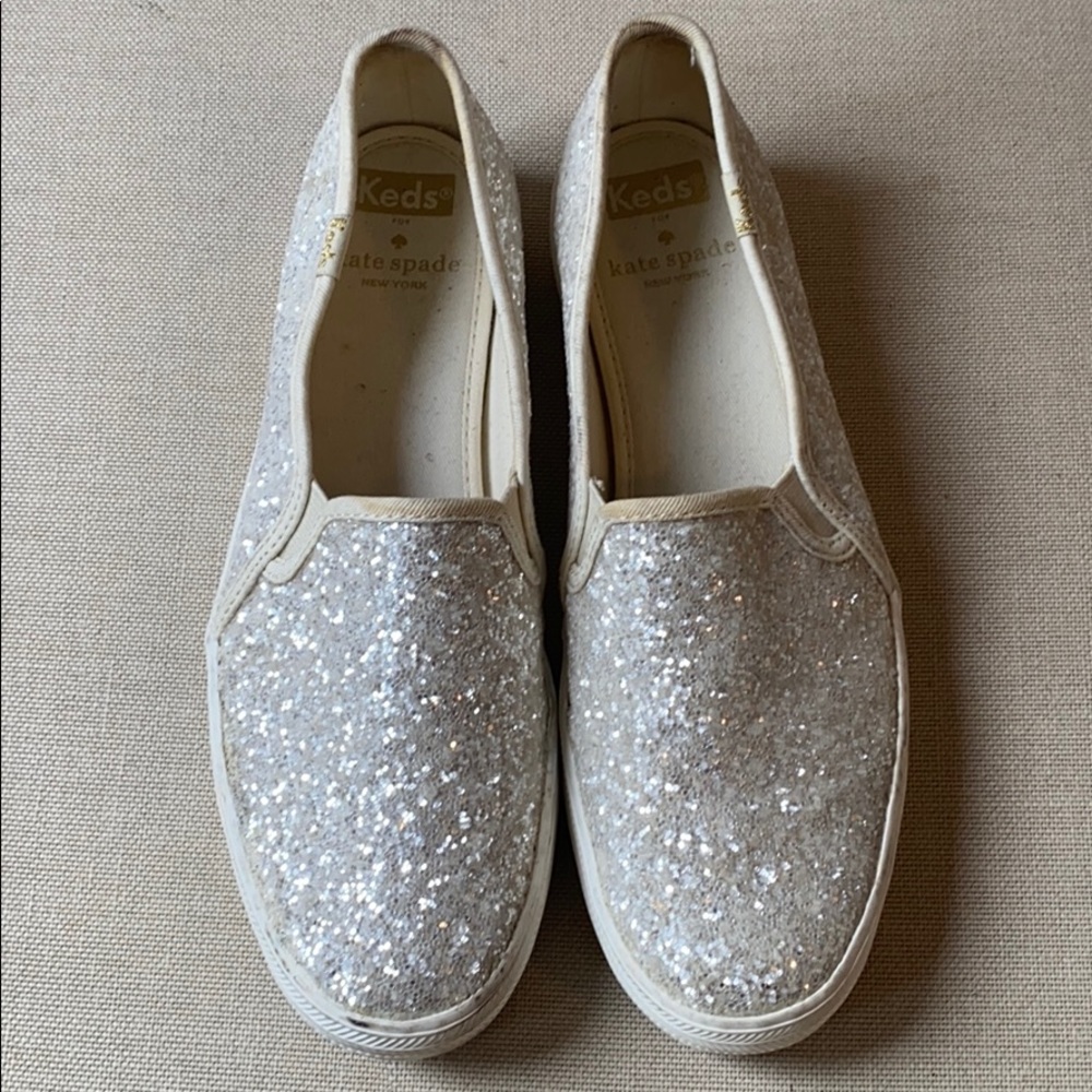 Glitter slip on sneakers